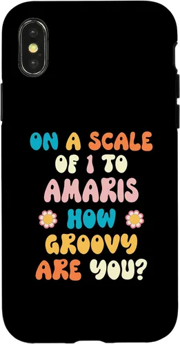Vista 4 de iPhone 14 AMARIS Cute Retro Girls Groovy AMARIS Personalized Name Case
