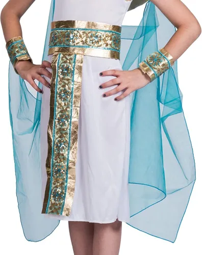 Vista 5 de Snailify Disfraz de Cleopatra para niña, disfraz de reina egipcia