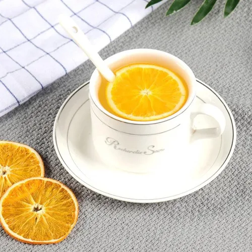 Vista 5 de 500g/17.6oz rodajas de naranja disecadas, rodajas de naranja disecadas endulzadas, sin azúcar, veganas y kosher