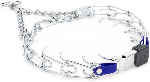 Vista 27 de Collar de perro de acero cromado Herm Sprenger para perros pequeños con hebilla de liberación rápida ClicLock y inserto de Biothane Collar de punta