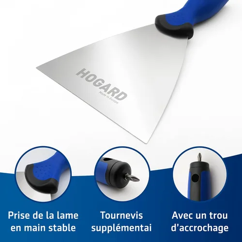 Vista 4 de Cuchillo de masilla de 4 pulgadas El mejor cuchillo para juntas para tus herramientas de paneles de yeso Hecho de acero inoxidable Cuchillo