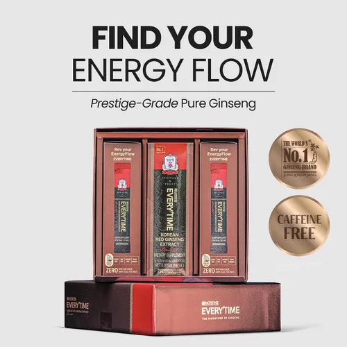 Vista 2 de JUNG KWAN JANG Everytime Korean Red Ginseng Extract Limited Stick – Bebida energética de raíz de ginseng panax rojo de grado terrestre – Suplementos