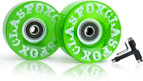 Vista 8 de 78A interior o al aire libre 2.559x1.378 in Quad ruedas de patines con rodamientos ABEC-9 8 PC