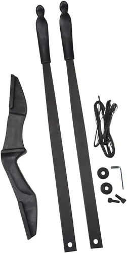 Vista 4 de Juego de arco y flechas recurvas de 30 libras, 35 libras, 40 libras, arco recto con flechas de fibra de vidrio, arco largo de caza para diestros e