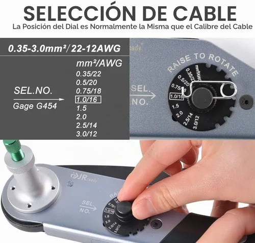 Vista 4 de JRready JRD-HDT-48 Deutsch - Herramienta de engarzado de contactos sólidos HDT-48-00 para tamaño 12, 16, 20 pines Deutsch, funciona con conectores