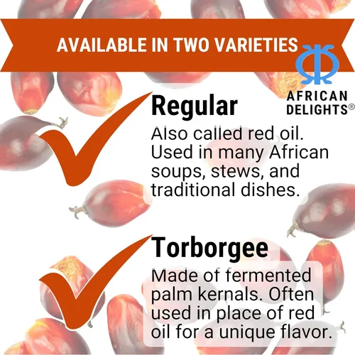 Vista 5 de African Delights Aceite de palma roja – 100% natural y puro Auténtico aceite de fruta de palma sin refinar Alto punto de humo para cocinar