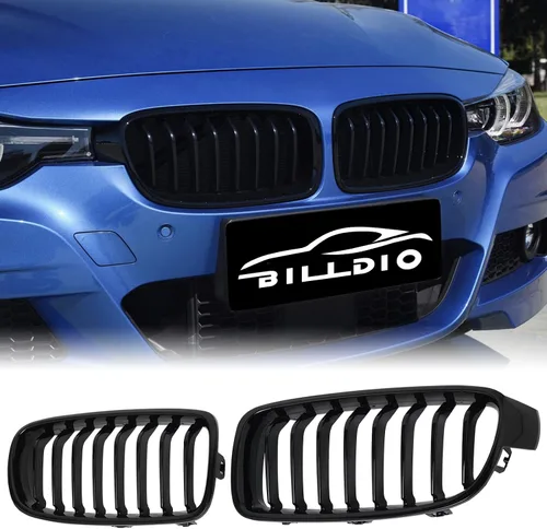 Vista 34 de Parrilla G20 - Parrilla de Riñón Negra Compatible con Serie 3 G20 316i/318i/320i/328i/330i/335i/340i de 2019-2022 Negro Brillante Diamante