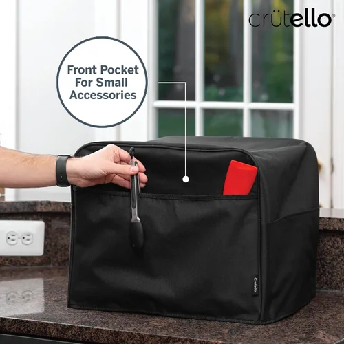 Vista 5 de Crutello Cubierta para horno tostador de convección con bolsillos de Negro
