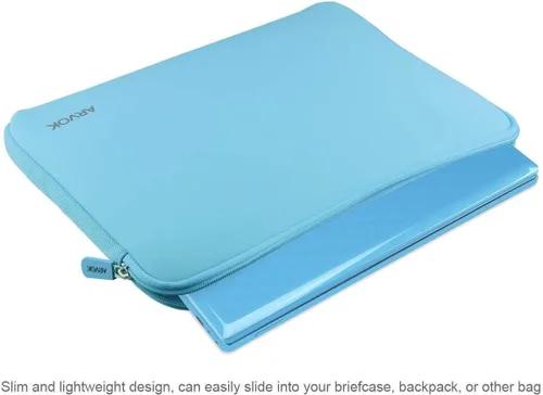 Vista 6 de Arvok Funda para Laptop de 11, 11.6 y 12 pulgadas para MacBook Air 12, funda de neopreno resistente al agua para notebook, computadora y tablet Azul