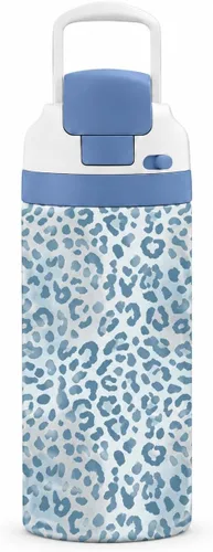 Vista 10 de Blue Bow - Botella de agua de 16 onzas, vaso de acero inoxidable aislado Azul (Blue Bow)