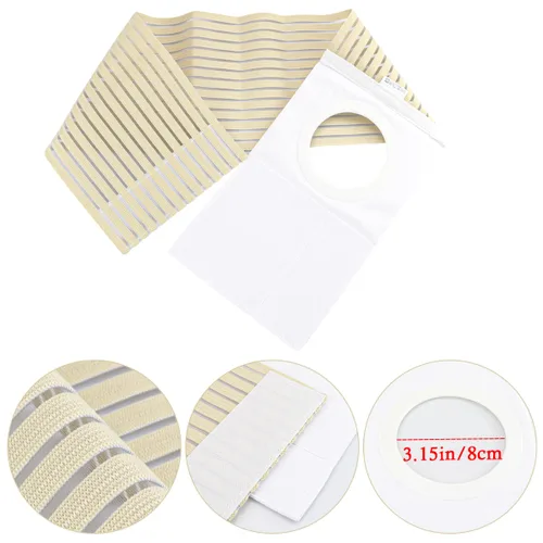 Vista 3 de Cinturón de ostomía para hernia y ostomía, cinturón de soporte abdominal para hombres y mujeres (grande)