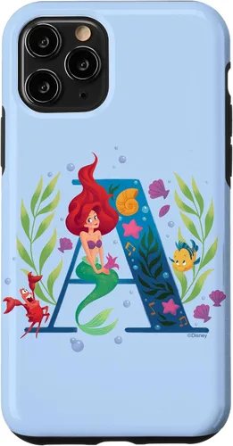 Vista 29 de Disney Carcasa para iPhone 17 con monograma de sirena y letra A para Ariel