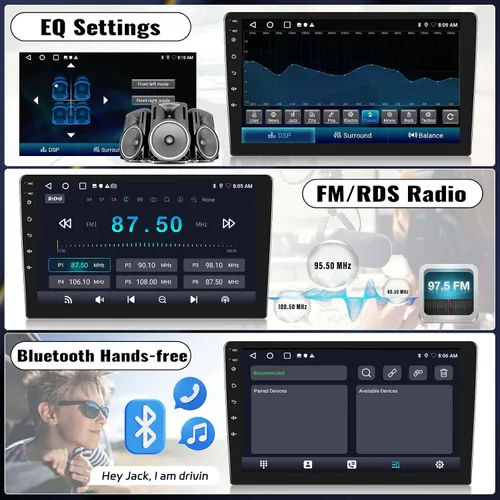 Vista 5 de Radio estéreo Android 15 de 4 núcleos 64G para Mazda 5 2005-2010 con CarPlay Android Auto, pantalla táctil HD de 9 pulgadas, unidad principal