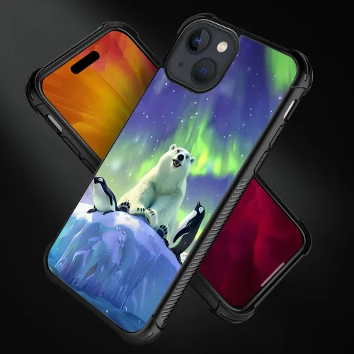 Vista 467 de Funda compatible con iPhone 15, diseño de elefantes africanos, diseño increíble a prueba de golpes, antiarañazos, carcasa trasera de policarbonato