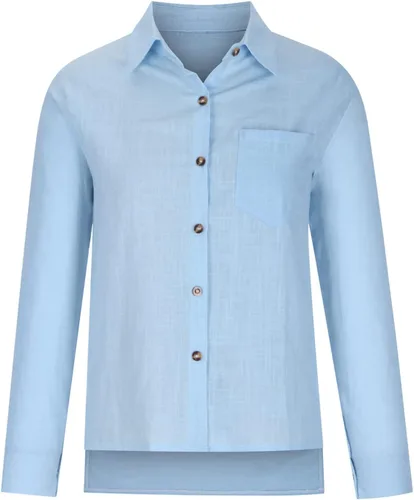 Vista 3 de SMIDOW Blusa de algodón y lino con botones para mujer