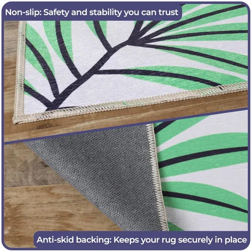 Vista 7 de Superior Alfombra de interior para niños, alfombra lavable con respaldo de puntos de fieltro, antideslizante, para niños pequeños y bebés, perfecta
