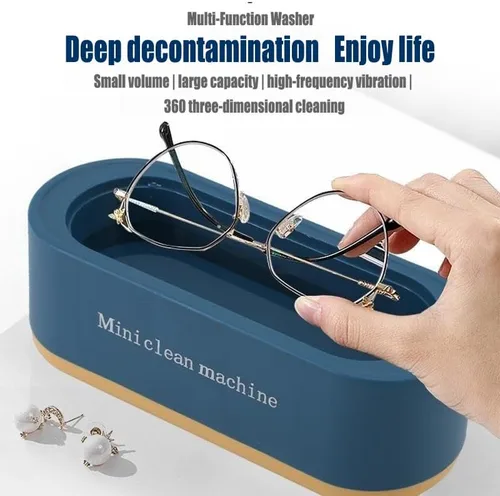 Vista 4 de Limpiador doméstico de vibración de alta frecuencia, limpiador portátil de joyas, limpieza de 360, para limpieza de joyas, anillo, collares, gafas