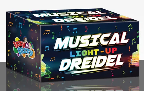 Vista 5 de Izzy 'n' Dizzy Dreidel musical - Hanukkah Dreidel 2 Pack - Canta Oh Draidel mientras se ilumina - Dreidels iluminados - Juguetes y juegos de Janucá