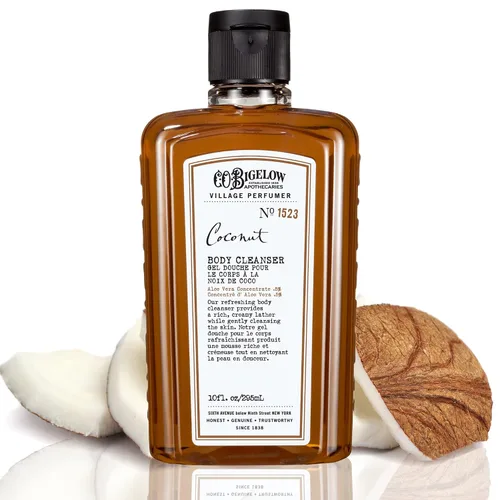 Vista 2 de C.O. Bigelow Coconut Apothecary Duo - Juego de regalo para el cuidado de la piel, gel de baño y loción corporal, jabón líquido y loción hidratante