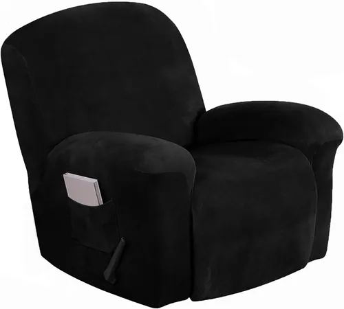 Vista 43 de Aedlcal Fundas para sofá reclinable, 10 piezas, fundas de sofá reclinable de felpa de terciopelo con consola central, con bolsillo lateral