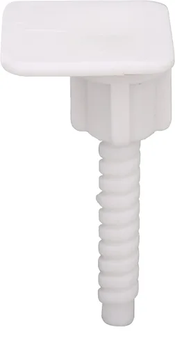 Vista 8 de 2 pares de tornillos de asiento de bisagra de plástico para asiento de inodoro de montaje superior resistente blanco
