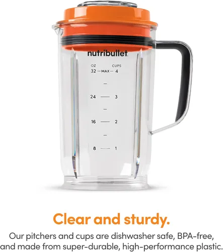 Vista 7 de NutriBullet NB50200OR Select 1000 Watt Naranja, 32 oz