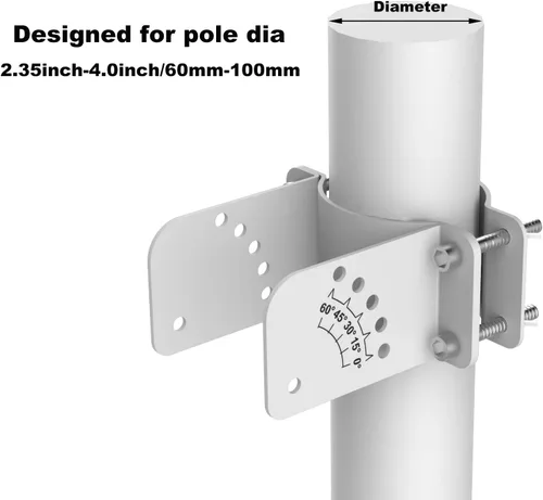 Vista 4 de Kit de Rack de Soporte Ajustable para Montaje en Poste de Panel Solar de SUNER POWER - Compatible con Diámetro de Poste de 2.35 - 4.0 Pulgadas