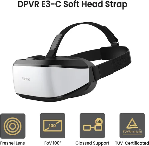 Vista 2 de DPVR E3C Virtual Reality Headset, VR Set for Business of Egg Seats Headset, VR Simulator Riders, VR Moto, Time Machine 6 Seats and VR Flying, VR