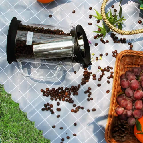 Vista 4 de SIXAQAUE - Cafetera helada de acero inoxidable, colador grande de 52 onzas, enfriador de té de jugo