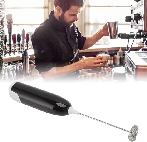 Vista 7 de Espumador de leche eléctrico de mano para café, batidor de leche automático de mano para agitar, bar, cocina, bebida, capuchino, latte, matcha