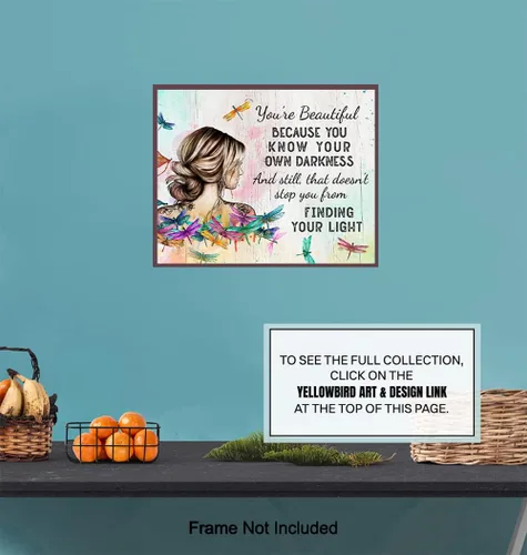 Vista 7 de Decoración de pared con citas positivas – Decoración de pared con citas inspiradoras – Regalos alentadores – Regalos de mejor amiga – Arte bohemio
