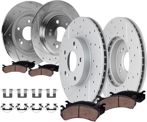 Vista 34 de Detroit Axle - Pinza de freno de disco del lado del conductor trasero de repuesto de pastillas de freno de cerámica para Lexus HS250h 2010 2011 2012