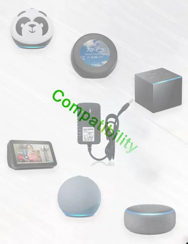 Vista 3 de Cable de alimentación de repuesto de 15 W para Alexa Dot 3ª generación/Dot 5ª generación 2022/Dot 4th/Kids Edition, TV Cube, Echo Show 5, Echo Pop