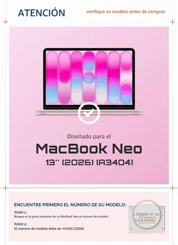 Vista 8 de SUPCASE Funda para MacBook Neo de 13 pulgadas 2026, modelo A3404 A18 Pro Rubor