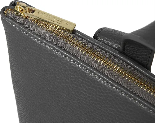 Vista 5 de Katie Loxton Brooke Square - Mochila grande de cuero vegano con cremallera superior para mujer, Carbón, 13.25 x 12.25 x 5.15 Inches, Carbón