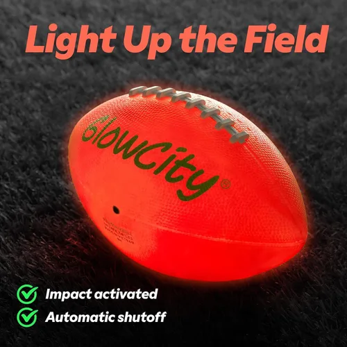 Vista 2 de GlowCity Balón de fútbol que brilla en la oscuridad, tamaño 3/6, regalos de pelota iluminada para niños, jóvenes y adolescentes, fútbol brillante