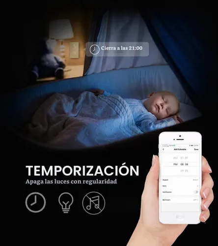 Vista 4 de Interruptor de pared inteligente WiFi, cableado neutro y sin neutro, dorado