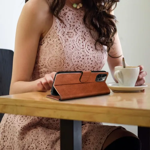 Vista 4 de DJBull Funda tipo cartera para iPhone 14 Pro Max 5G de 6.7 pulgadas con tarjetero de crédito, bloqueo RFID, funda de piel sintética a prueba