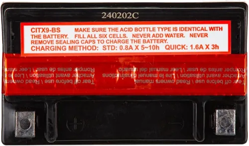 Vista 6 de Interstate Batteries YTX9-BS - Batería de 12 V 8 Ah Powersports 130CCA AGM Recargable Reemplazo para BMW, Honda, Kawasaki motocicletas, cuatrimotos