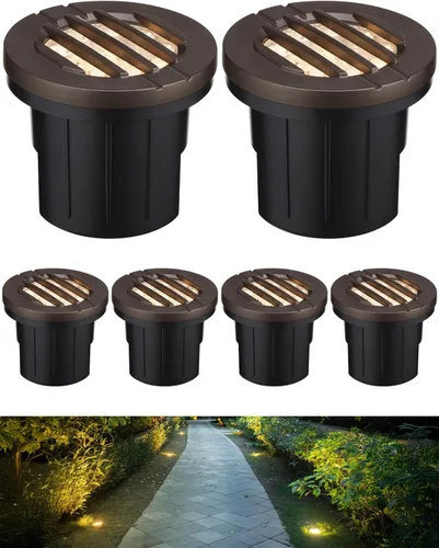 Vista 11 de LEONLITE Dia. 4 Pulgadas Luces de Pozo LED Empotradas en Suelo 5CCT para Paisajismo, 5 Temperaturas de Color Seleccionables, 12-24V AC/DC CRI90 Bajo