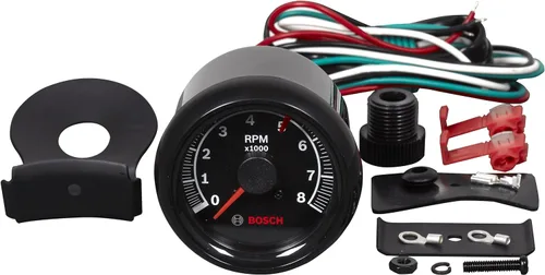 Vista 2 de Bosch SP0F000025 Sport II tacómetro de 2 5/8 pulgadas (fondo negro con borde negro)