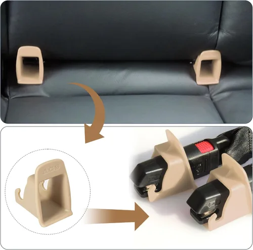 Vista 3 de ISOFIX - Guía de cierre de cinturón de interfaz, 2 piezas de hebilla de interfaz ISOFIX para asiento de automóvil, ranura guía fija, conector