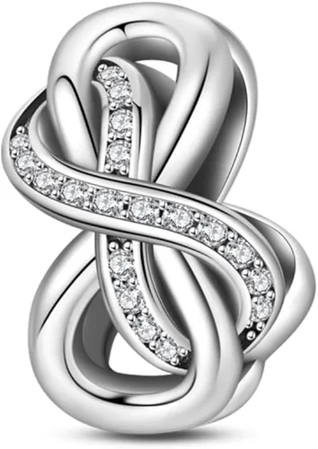 Vista 31 de Dijes de plata de ley 925 para pulseras, collares, colgante con circonitas cúbicas 5A dije charm para mujeres joyería DIY