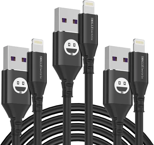 Vista 12 de SMALLElectric Paquete de 3 cargadores MFi para iPhone de 1 pie de cable Lightning corto Cable Lightning corto de 1 pie con certificación MFi