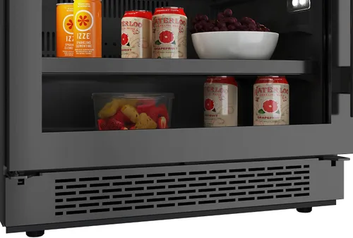 Vista 2 de Avallon ABR242SGLH Centro de bebidas de 24 pulgadas de ancho para 140 latas de bajo consumo con iluminación LED, vidrio de doble panel, panel
