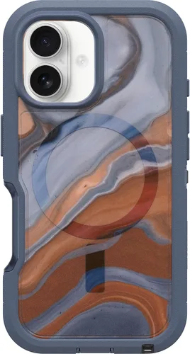 Vista 30 de OtterBox Funda transparente para iPhone 16 Defender Series XT - Azul claro