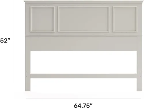 Vista 3 de Homestyles Cabecero Queen Nápoles blanco roto Blanco hueso