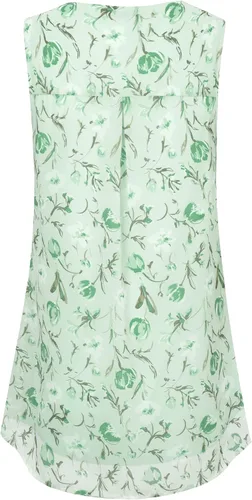 Vista 77 de Timeson - Camiseta de gasa sin mangas, blusa tipo túnica informal de doble capa para mujer