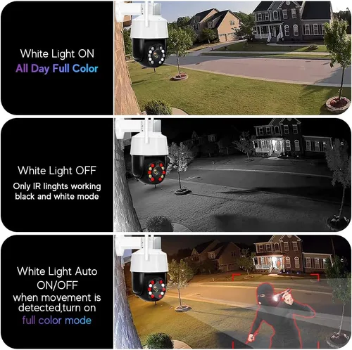 Vista 8 de EVERSECU Tuya Smart WiFi 5MP 20X Zoom óptico de seguimiento automático PTZ cámara de seguridad PTZ para exteriores, panorámica/inclinación/zoom