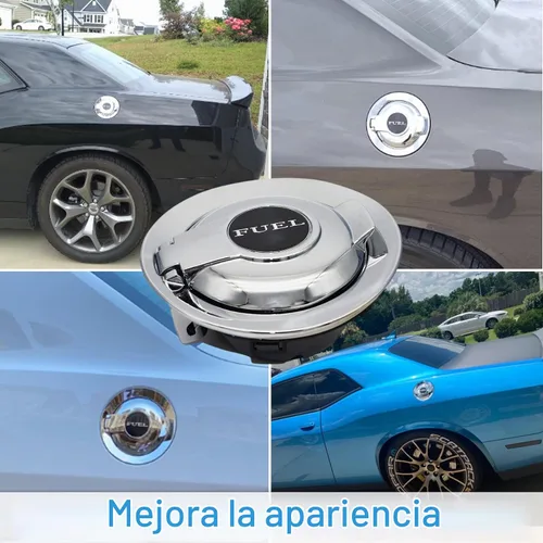 Vista 2 de 68250120AA Cubierta de Tapa de Gasolina - Cubierta Cromada de Tapa de Llenado de Combustible del Tanque de Gasolina Accesorios Compatibles con Dodge